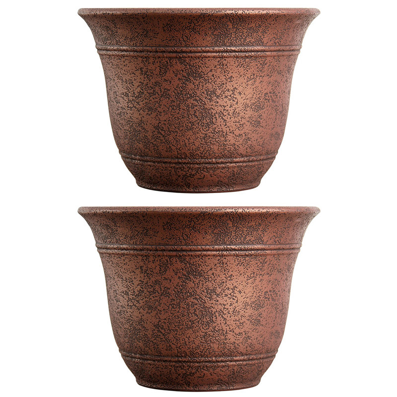 Ceramic Pot Planter, Rustic Redstone, 2