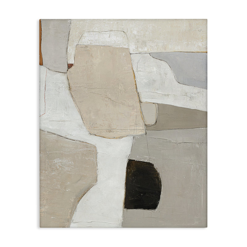 «Beige Shape Geometrics», art mural sur toile par Design Fabrikken bp-726_CN, H 20 po x l 16 po