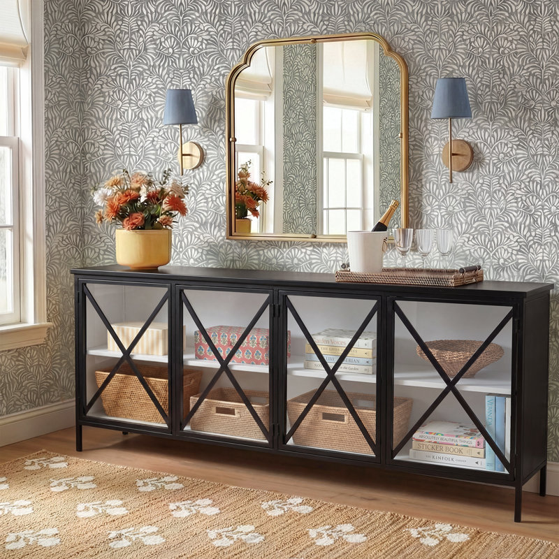 Tildon 79'' Sideboard, Black/White