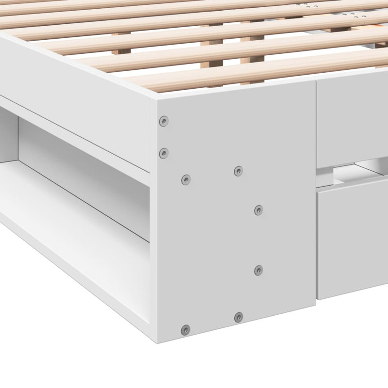Obyrne Bed, 140 x 200cm, White