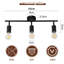 3-light Ceiling Spotlight E27 black Amsi
