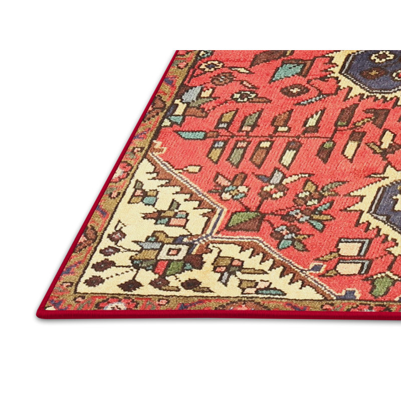 Tapis oriental rose / beige, Rectangle 7 pi x 9 pi