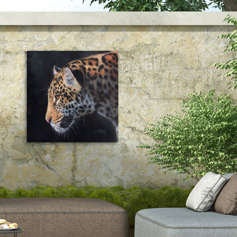 Toile d'extérieur David Stribble Jaguar Portrait, H 14 po x l 14 po
