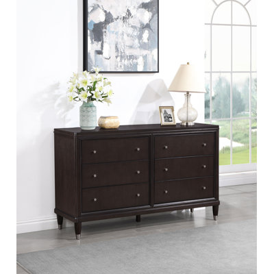 Montel 6 Drawer 64" W Double Dresser by Latitude Run