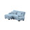 Canapé modulaire Cloud Couch pour le salon, canapé 2 places en chenille avec 2 coussins lombaires et 2 coussins décoratifs, canapé rembourré à accoudoirs larges avec repose-pieds convertible