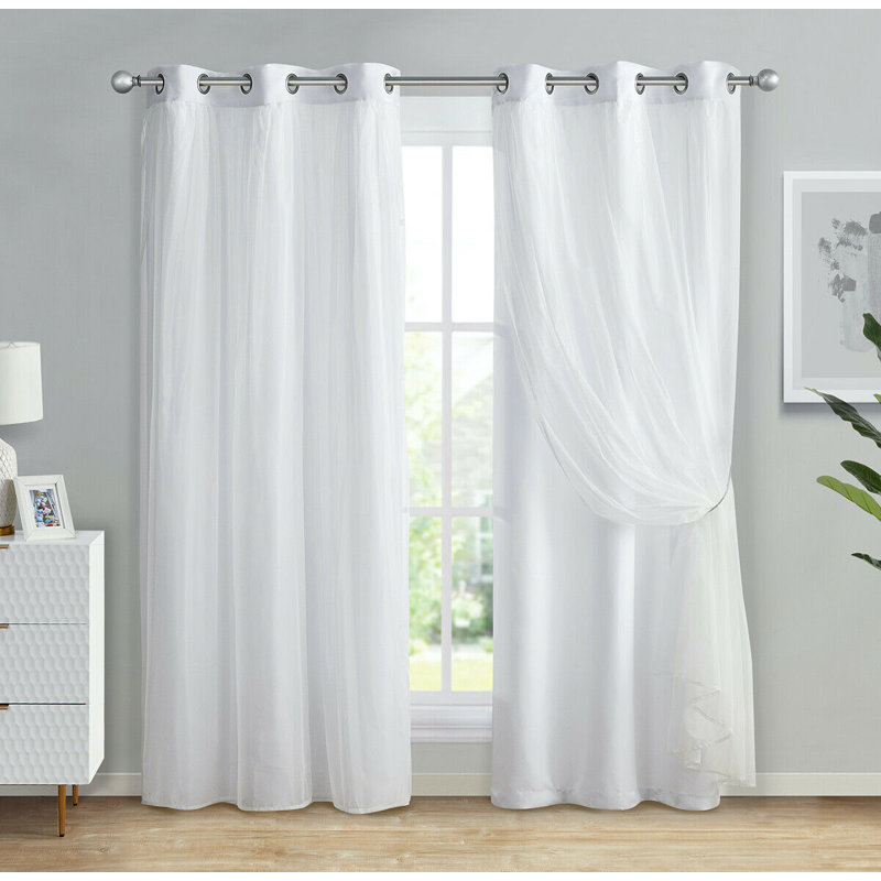 Dammion Blackout Curtain Pair, Navy, 38" W x 84" L