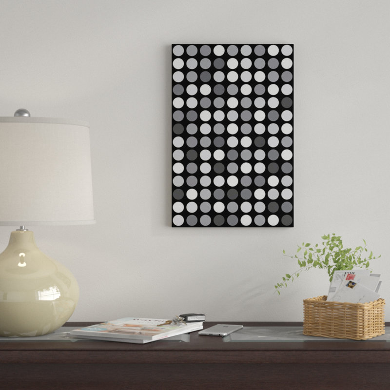 " Grey's Black " by The Usual Designers, 26" H x 18" W x 1.5" D, Black Framed Canvas, No Mat