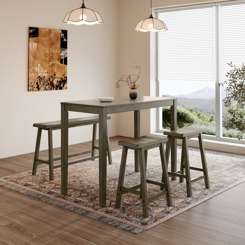 4 - Person Dining Set, Smoky Brown