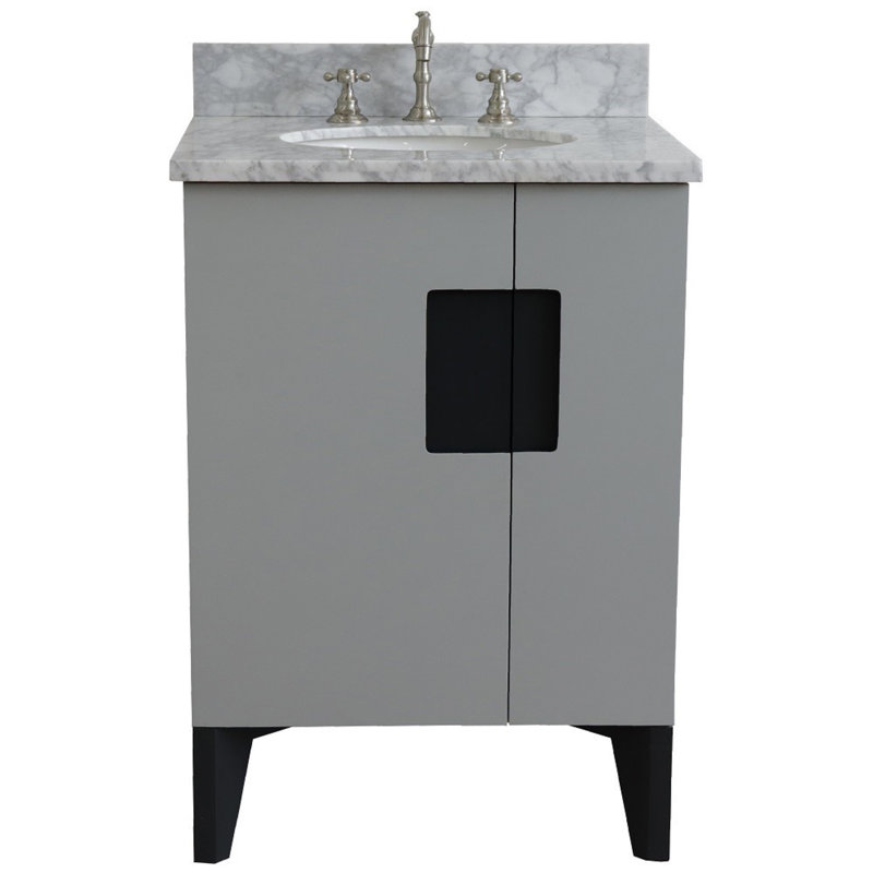 Ensemble de meuble-lavabo simple 25 po Pana, Gris clair