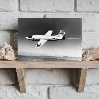 1940s 1950s BELL X-1 US AIR FORCE SUPERSONIC PLANE DESIGNED FOR MAXIMUM SPEED OF 1700 MPH IN FLIGHT by H. Armstrong Roberts - Wrapped Canvas Print