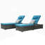 Ensemble de 2 chaises longues d'extérieur avec rangement pour la piscine-771235558