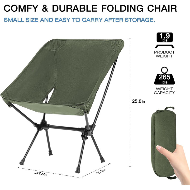 Chaise de camping portable, Vert
