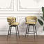 Ensemble de tabourets de bar 28 po en cuir technique 28 po avec tabourets de bar sans pieds réglables, 360 tabourets de bar pivotants avec tabouret de bar et repose-pieds-1335525664-1335525671