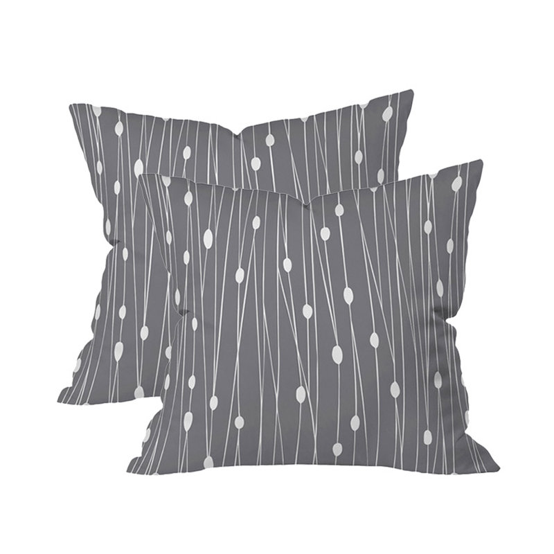 Entangled Indoor/Outdoor Throw Pillow, Gray