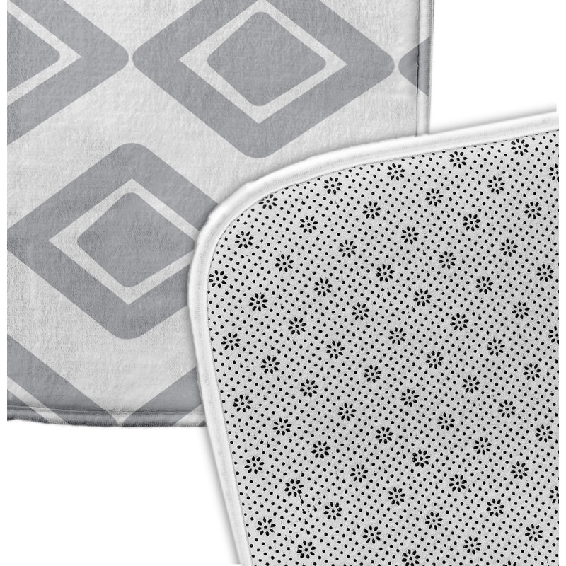 Tapis de bain Grantville, L 17 po x L 24 po, Gris
