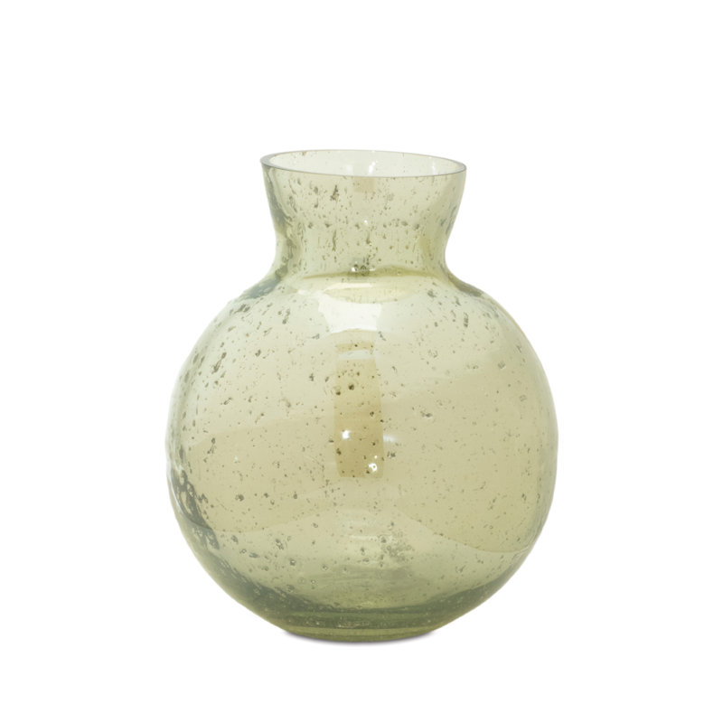 Vase en verre, Vert / Gris