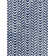 Tapis en laine à motif de chevrons ondulés bleu marine, bleu clair et blanc Iconium Authentic
