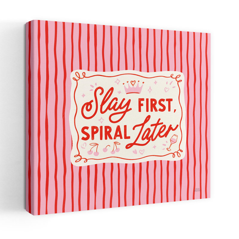 Girly Pop I, art typographique contemporain, H 32 po x l 32 po