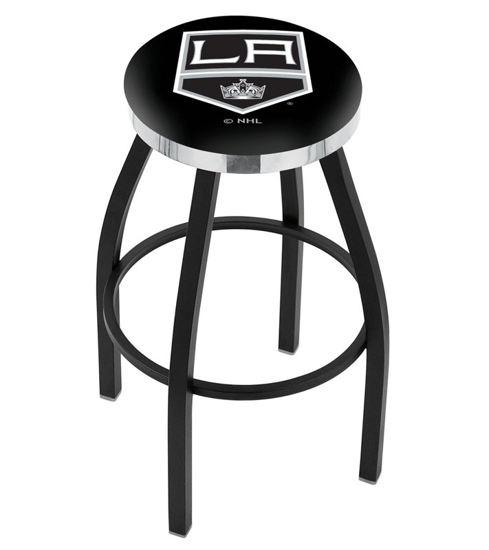 Tabouret de bar pivotant de 30 po NCAA, Chrome, Los Angeles Kings