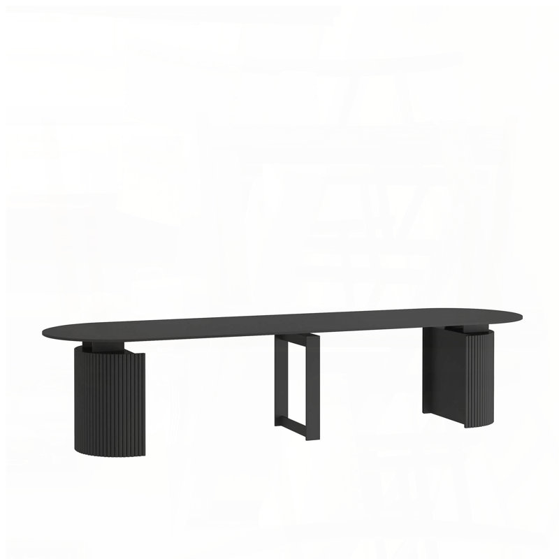 Table de salle à manger extensible pliable pour 1 à 10 personnes (bois, multifonctionnel), Noir