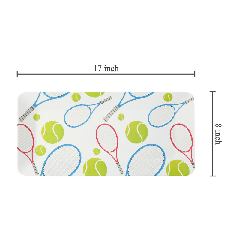 2-Piece Tennis 17" Rect. Tray