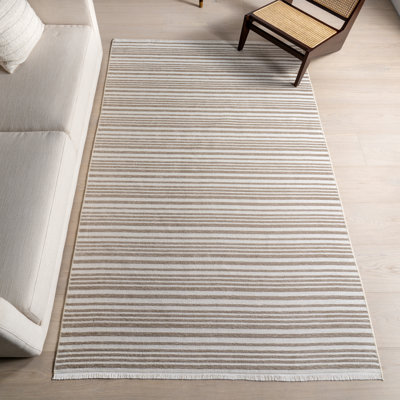 Tapis rayé lavable à la machine Millicent