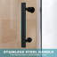 Landin 1850mm H Hinged Frameless Shower Door with Clear Glass-1950549692