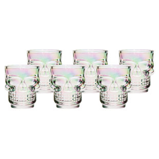 Cocktail Glasses/Liquor Glasses/1.75oz Mini Shot Glass Set of 6/Fancy Shot  Glasses/Super Cute Ornate Shot Glasses/Tequila Shot/Cordial Glasses 