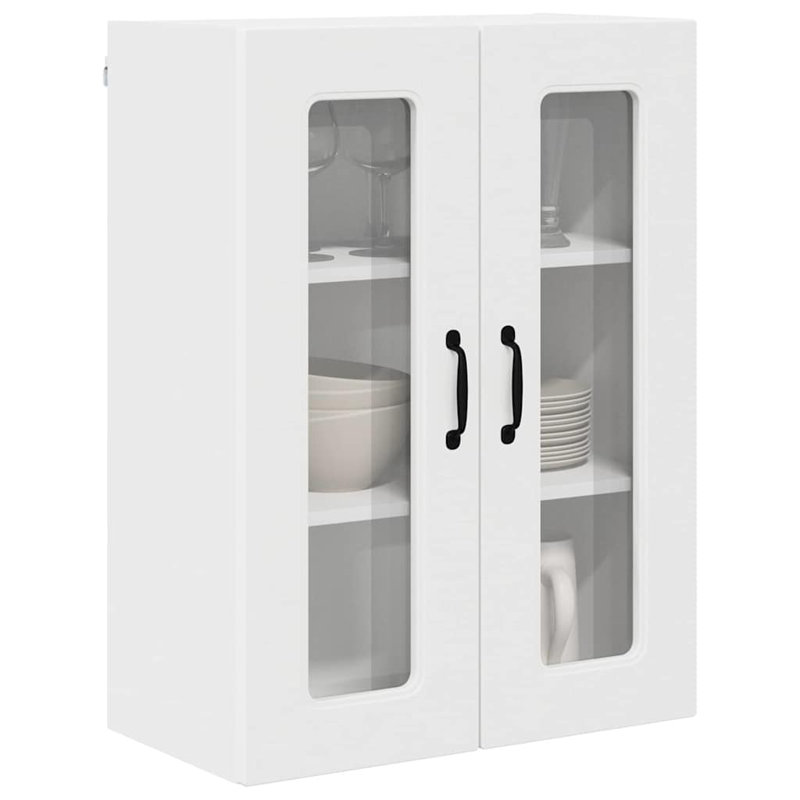 Vidaxl Kitchen Wall Cabinet Sonoma Oak 60 X 31 X 80 Cm Engineered Wood, White, 80cm H x 60cm W x 31cm D
