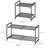2-Tier Extendable And Height-Adjustable Metal Mesh Shoe Rack, Fit For Heels