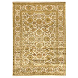 Hand Knotted Wool Area Rug in Grey