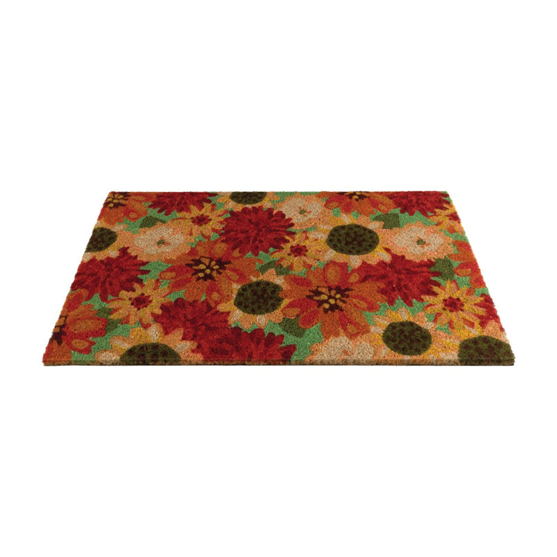 Paillasson antidérapant 30x18, Bouquet