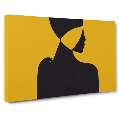 Silhouette Of A Woman Abstract - Wrapped Canvas