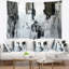 Tapisserie abstraite de peinture brune et beige-28484719