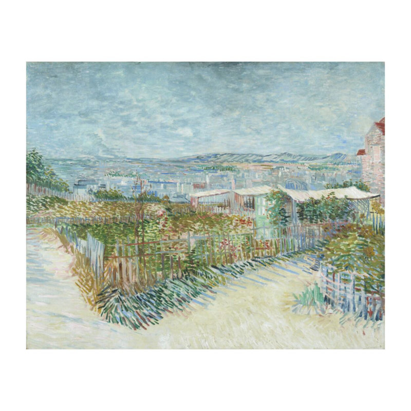 Montmartre: Derrière le Moulin de la Galette par Vincent van Gogh - Estampe numérique, H 16 po x l 20 po