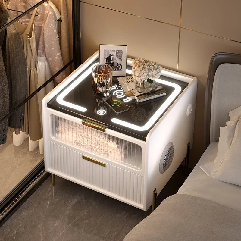 Sayer Nordic Dressers Luxury Cabinets Drawers Unique Organizer Nightstands, White
