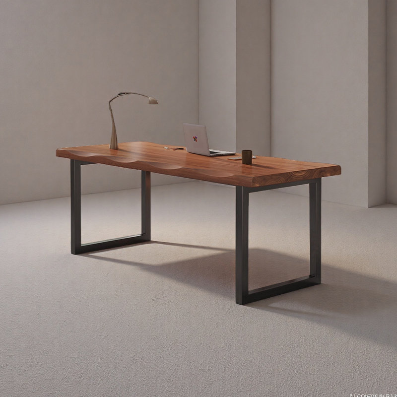 Minimalist Modern Solid Wood Desk, 29.52" H x 78.74" W x 31.49" D