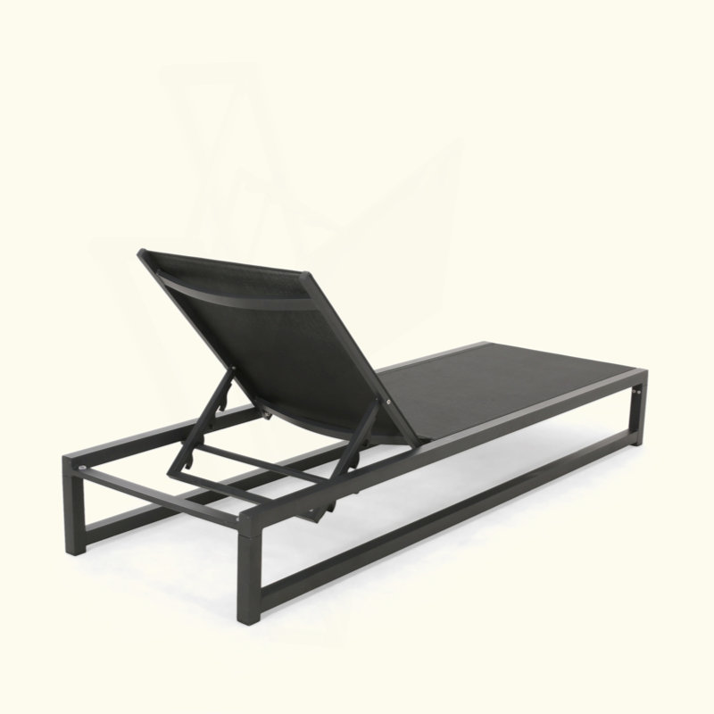Versatile Adjustable Chaise Lounge For Outdoor Relaxation And Comfort, Black