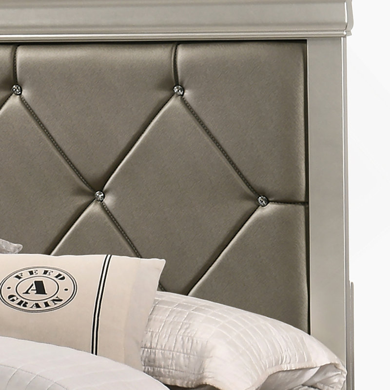 Tête de lit tapissier en polyuréthane, Beige, Roi