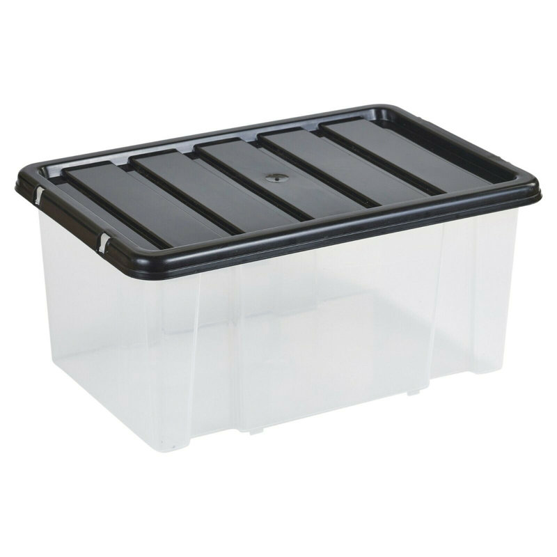 Symple Stuff Plastic Decorative Bin, Black, 7 Litre