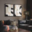 Art mural encadré, rétro, antique, classique pour chambre à coucher - 16 po x 24 po x 2 panneaux-1331839171-1331839169