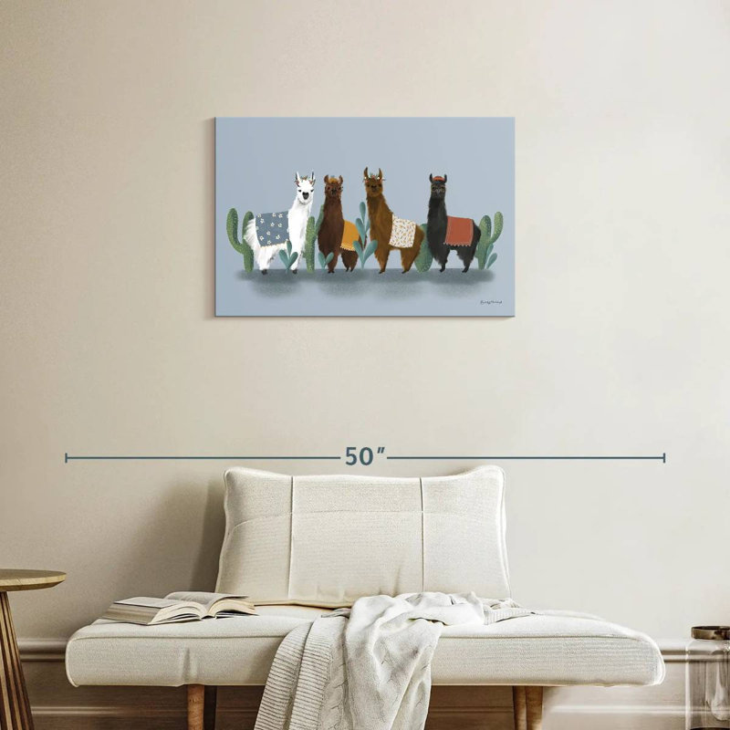 Brampt Delightful Alpacas III, 20" H x 30" W