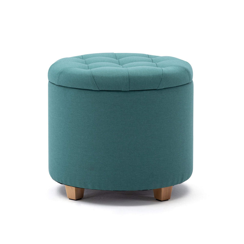 45cm Wide Footstool Ottoman, Green
