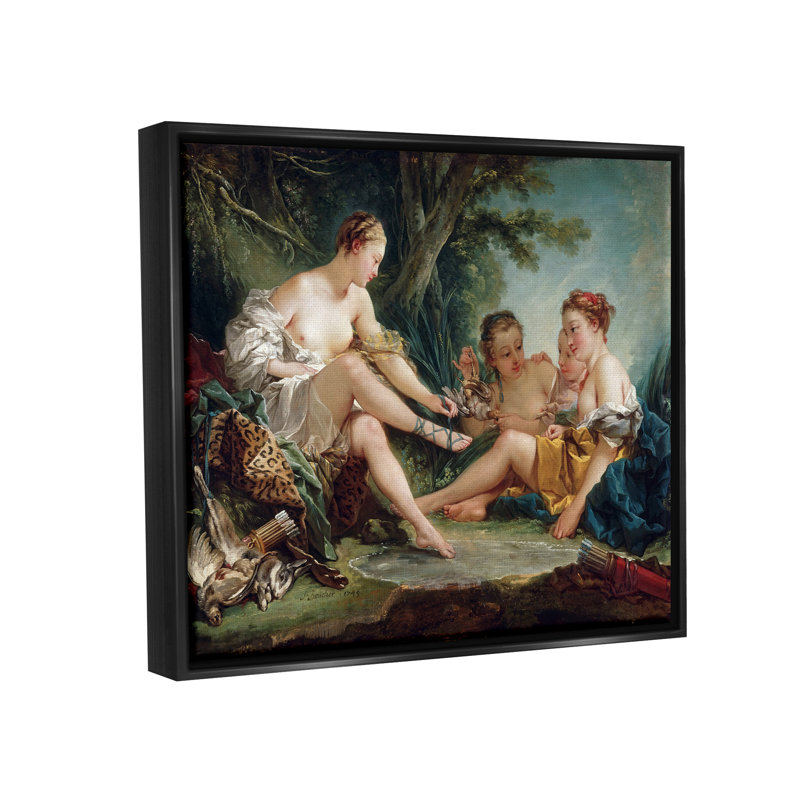 " Diana After The Hunt Francois Boucher Classic Painting " by One1000paintings Painting Print, 25" H x 31" W x 1.5" D