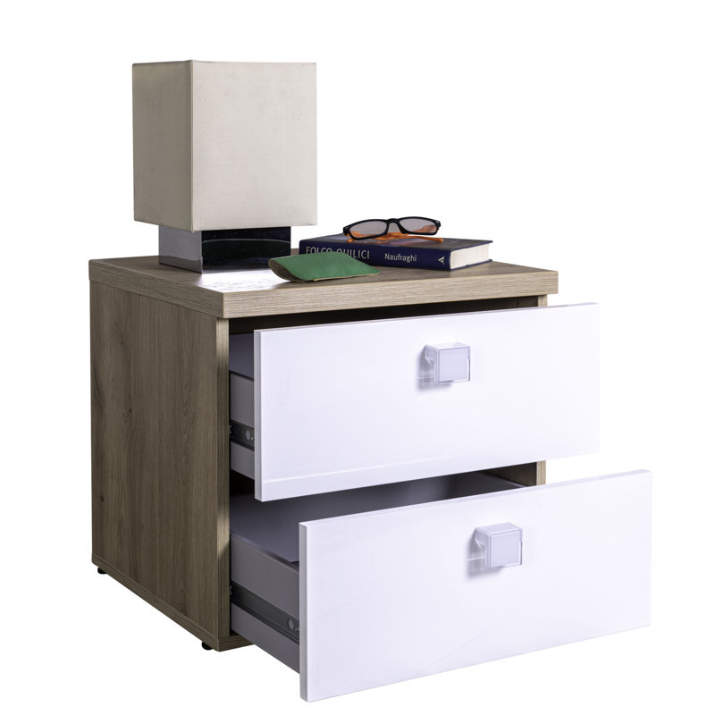 Globo 43cm W Manufactured Wood Bedside Table