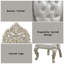 Fauteuil Sandoval 2 pièces, similicuir beige et finition champagne