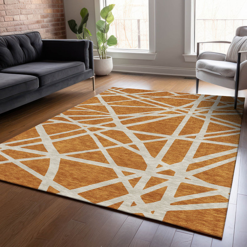 Tapis intérieur / extérieur lavable Zephina , 9 pi x 12 pi