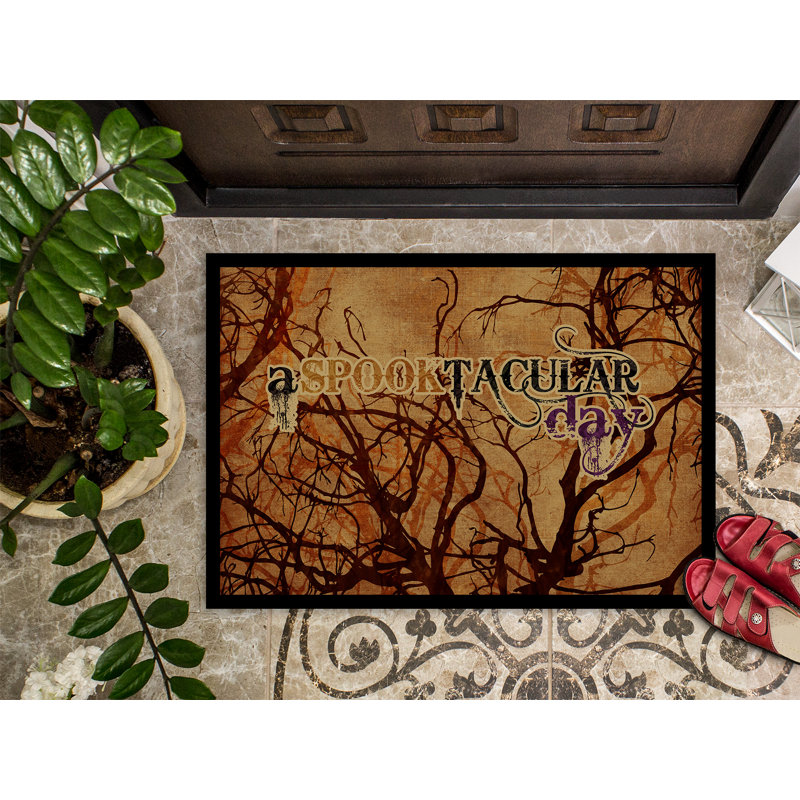 Tapis de porte intérieur anti-dérapant macabre tacular day halloween, Rectangle 2 pi x 3 pi