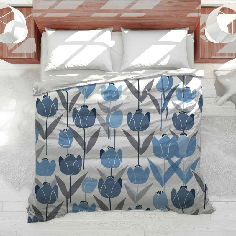 Édredon floral Tulip Garden Bedding, Édredon simple