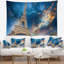 Tapisserie bleu ciel en cityscape en polyester, une belle vue de la tour eiffel, avec accessoires suspendus inclus-28500111